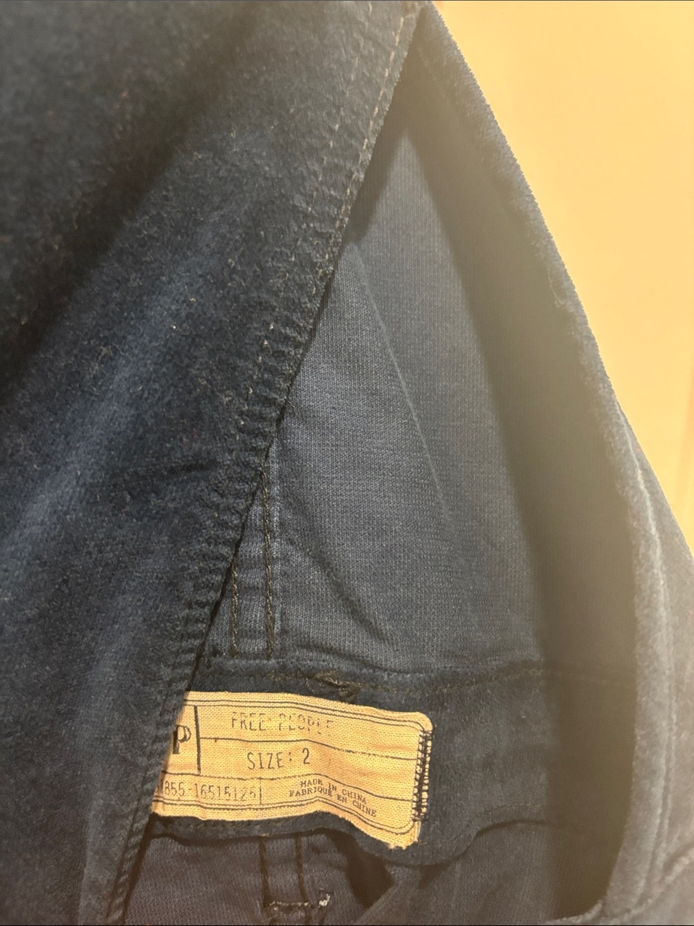Free People Navy Blue Corduroy Pinafore Skirt - Picture 3 of 4